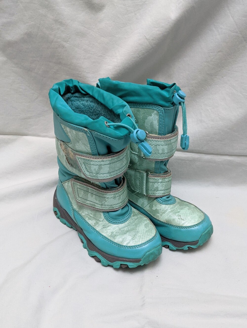Lands' End Toddler Girl Teal Insulated Winter Boots Size 12
